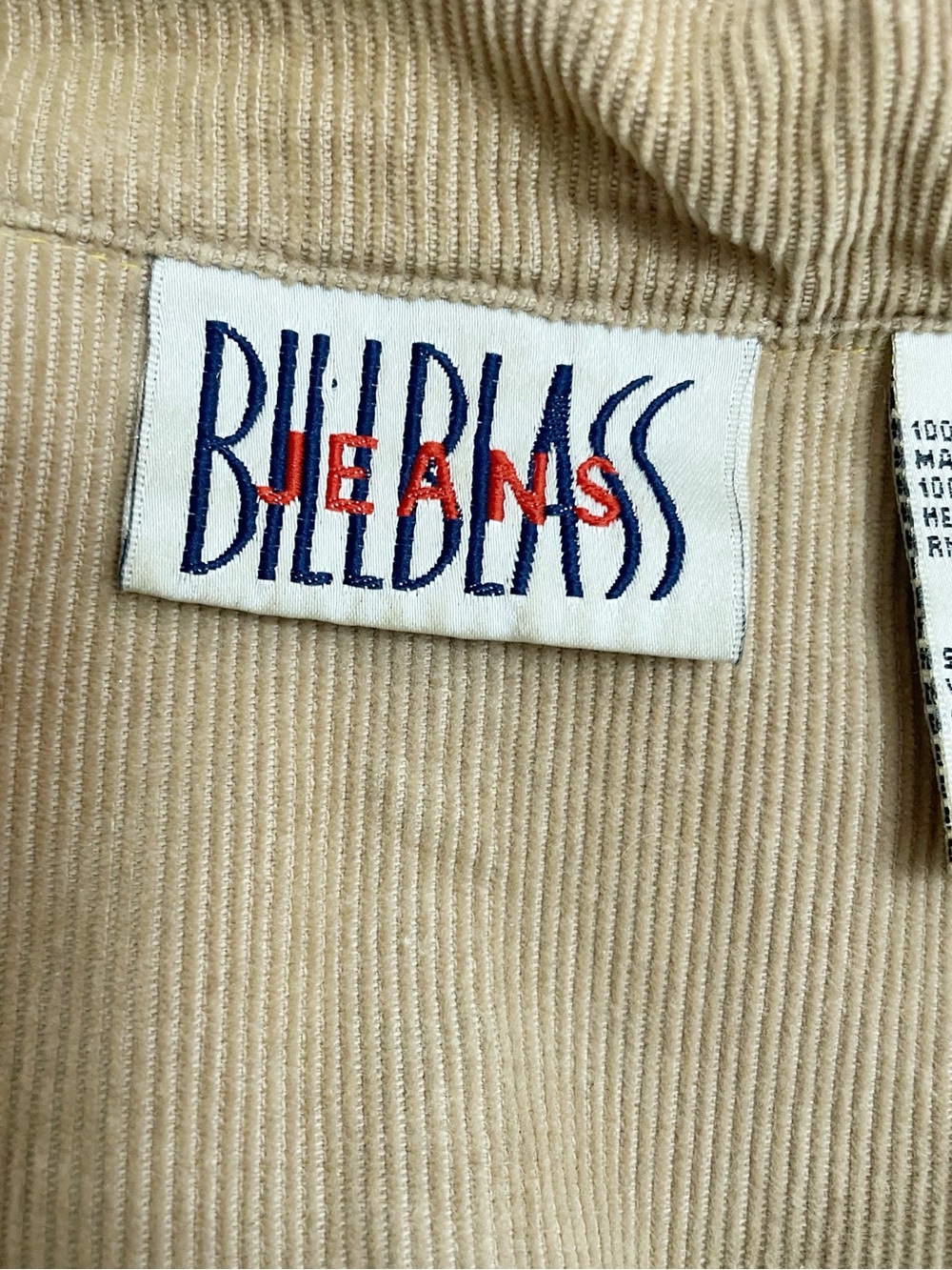 Vintage Bill Blass Jeans Denim Chore Jacket XL Corduroy Collar Barn Workwear - Picture 12 of 14